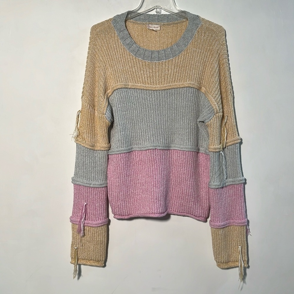 Hem & Thread Color Block Slv Tassel Drop Shoulder… - image 3